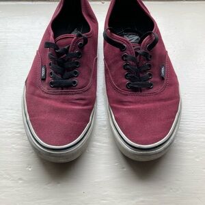 Vans Maroon and Black Sneakers sz 10